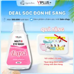 VIPLUS+ Nước Rửa Mắt Multi B Eye Wash, Bổ Sung Độ Ẩm Cho Mắt 300ml (EXTRA)