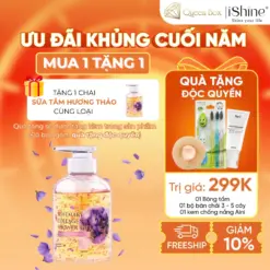 ISHINE - Sữa Tắm COLLAGEN Cánh Hoa Hương Tinh Dầu Cao Cấp 300ML (Hương Thảo)