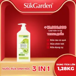 [SukGarden] Nước Rửa Sinh Học SukGarden Me Rừng 1,28kg Chiết Xuất Enzyme Thực Vật - Hỗ Trợ Rửa Chén Bát, Rau Củ Quả