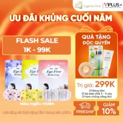 Combo 3 Miếng Mặt Nạ Xông Hơi Mắt VIPLUS+ Giúp Thư Giãn, Giảm Quầng Thâm Mắt (Màu ngẫu nhiên)