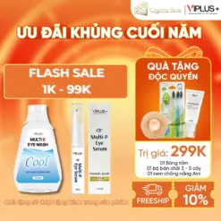 Combo làm sạch và đep cho đôi mắt của bạn cùng với Nước rửa mắt COOL & Eye serum