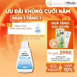 VIPLUS+ Nước Rửa Mắt Multi B Eye Wash, Bổ Sung Độ Ẩm Cho Mắt 300ml (COOL)