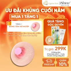 [ISHINE] - Bông Tắm Xơ Mướp Tạo Bọt Làm Sạch Cơ Thể, Tẩy Da Chết, Massage Dịu Nhẹ