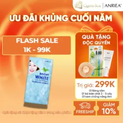 Miếng dán trắng răng ANRIEA bạc hà – giải pháp tiện lợi ngay tại nhà, an toàn cho men răng, giúp bật tone răng và hơi thở thơm mát