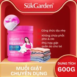 [SukGarden] – Muối Tẩy Vết Bẩn Quần áo, Đồ Dùng Oxy Hoạt Tính Cao 600g