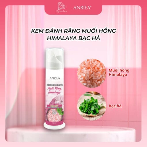 KEM ĐÁNH RĂNG MUỐI HỒNG HIMALAYA BẠC HÀ