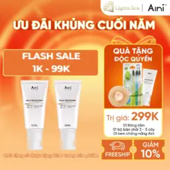 Combo 2 chai kem chống nắng nâng tông Nâng tông tự nhiên, không bết dính, da rạng ngời cả ngày