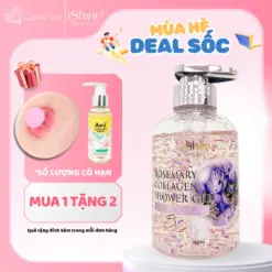 ISHINE - Sữa Tắm COLLAGEN Cánh Hoa Hương Tinh Dầu Cao Cấp 300ML (Hương Thảo)