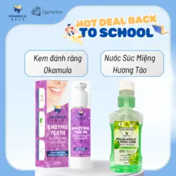 OKAMULA - Kem Đáng Răng Okamula hỗ trợ trắng răng Enzyme Teeth Brightening Toothpaste 48ml