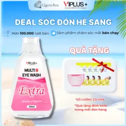 VIPLUS+ Nước Rửa Mắt Multi B Eye Wash, Bổ Sung Độ Ẩm Cho Mắt 300ml (EXTRA)